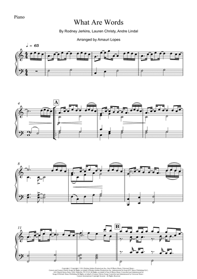 What Are Words (arr. Amauri Lopes)