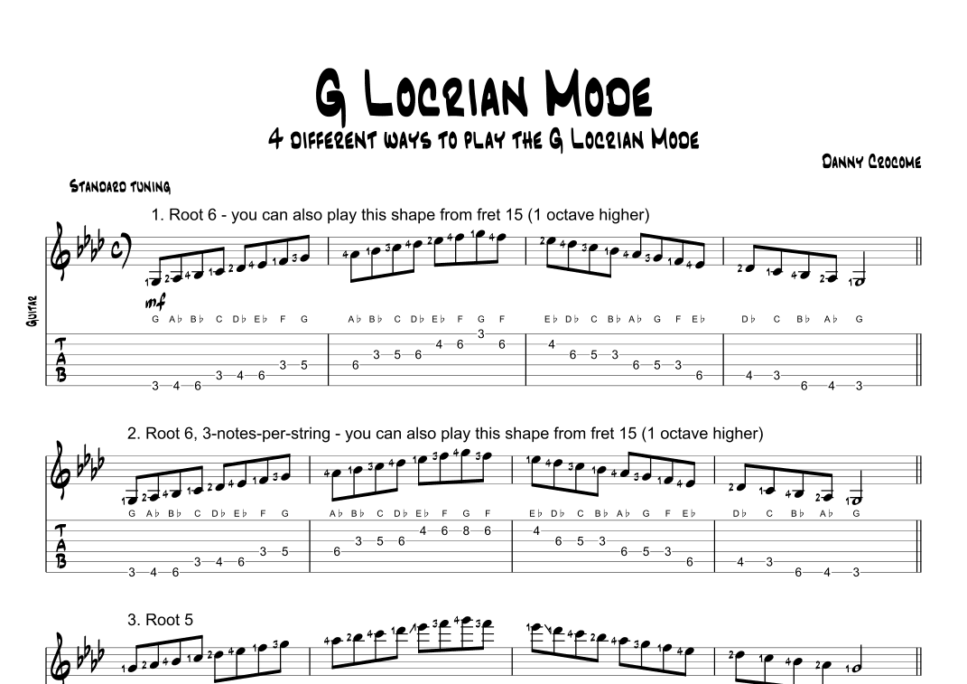 G Locrian Mode (4 Ways to Play)