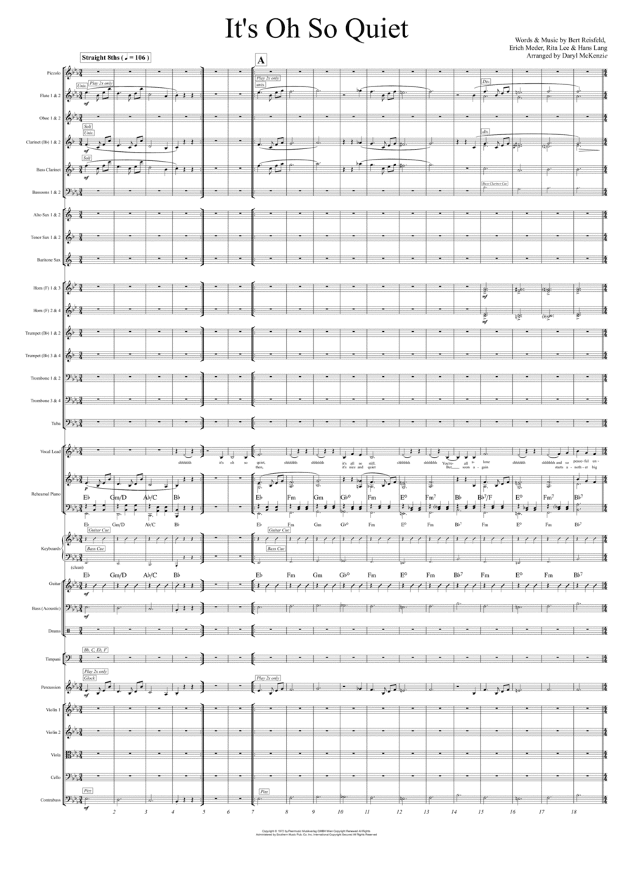 It's Oh So Quiet (und Jetzt Ist Es Still) (arr. Daryl McKenzie)