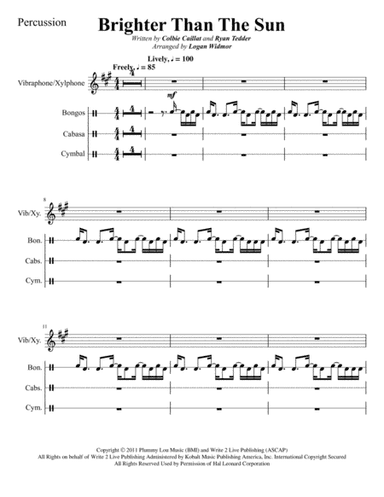 Brighter Than The Sun (arr. Logan Widmor)