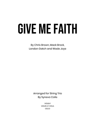 Give Me Faith (arr. Syneva Colle)