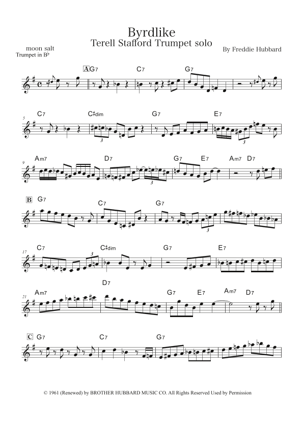 Byrd Like (arr. moon salt)