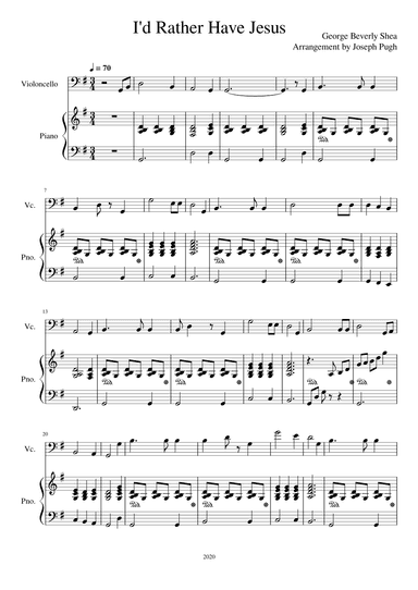 I'd Rather Have Jesus (arr. Joseph Pugh)