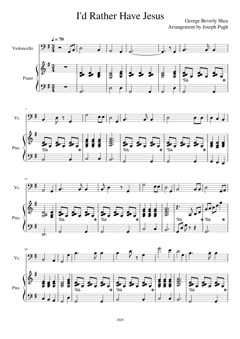 I'd Rather Have Jesus (arr. Joseph Pugh)