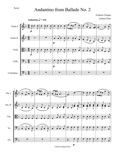 Andantino from Ballade No. 2 (arr. Joshua Choe)