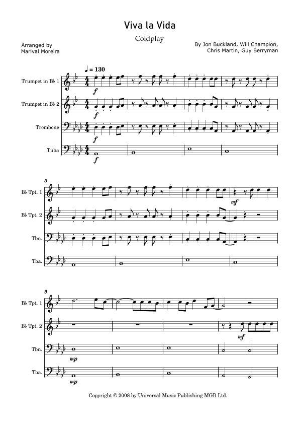 Viva La Vida (arr. Marival Moreira)
