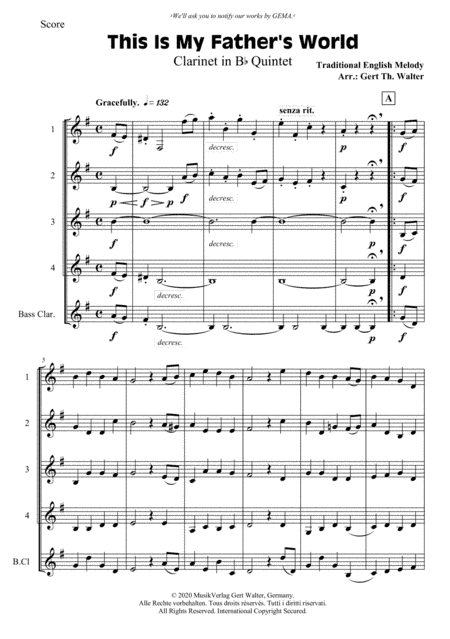 This Is My Father's World (arr. Gert Th. Walter)