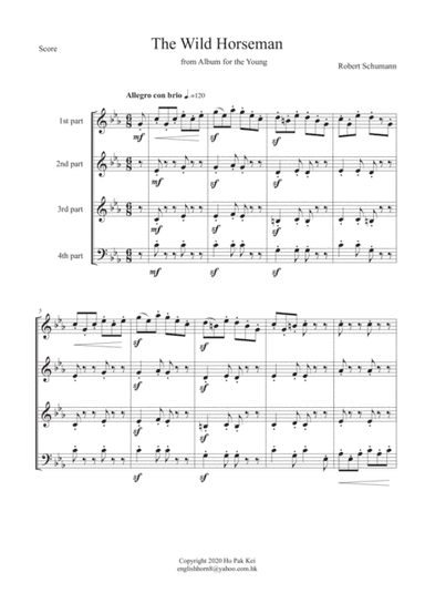 The Wild Horseman for mix ensemble (arr. Ho Pak Kei)