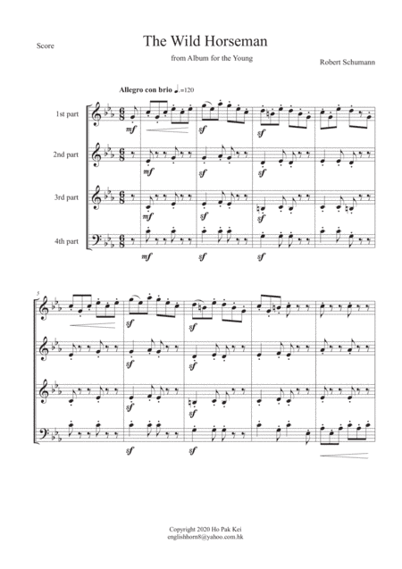 The Wild Horseman for mix ensemble (arr. Ho Pak Kei)