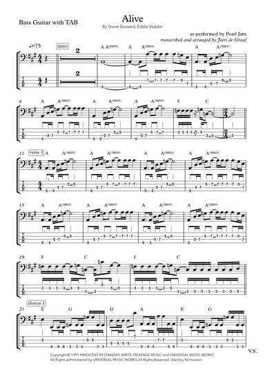 Alive (arr. Joeri de Graaf)