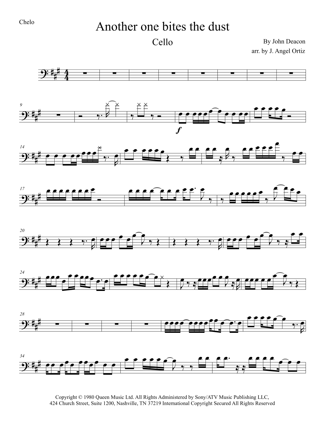 Another One Bites The Dust (arr. José angel Ortiz ramirez)