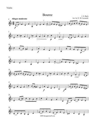 Bouree (arr. Nick Lacanski)