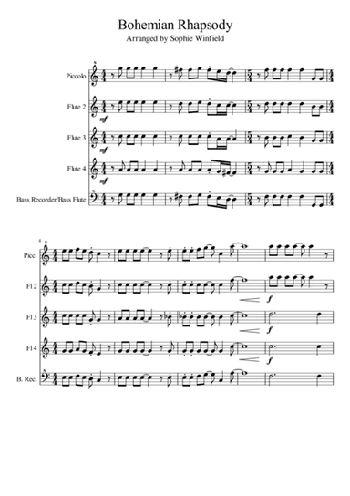 Bohemian Rhapsody (arr. Sophie Winfield)