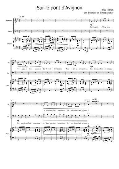 Sur le Pont D'Avignon trad. French folk song (arr. Tom Potten)
