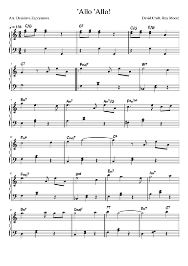'allo 'allo (arr. Desislava Zapryanova)