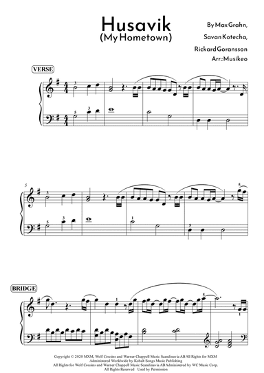 Husavik (arr. Musikeo)
