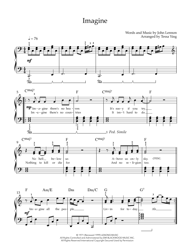 Imagine (arr. Tessa Ying)