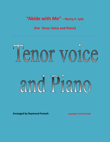 Abide with Me - Tenor Voice and Piano (arr. Raymond Fenech)