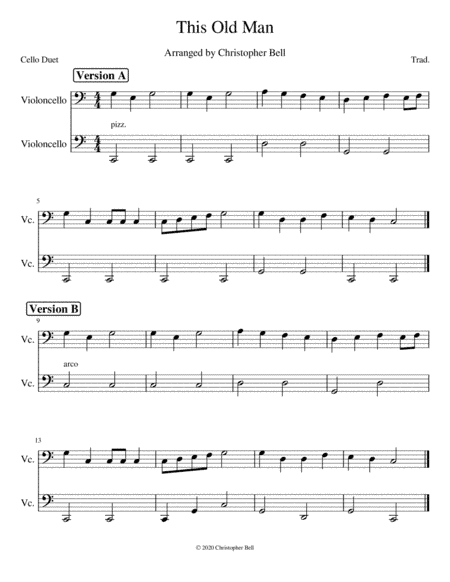 This Old Man - Cello Duet (arr. Silent Home Records)