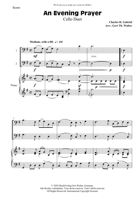 An Evening Prayer (arr. Gert Th. Walter)
