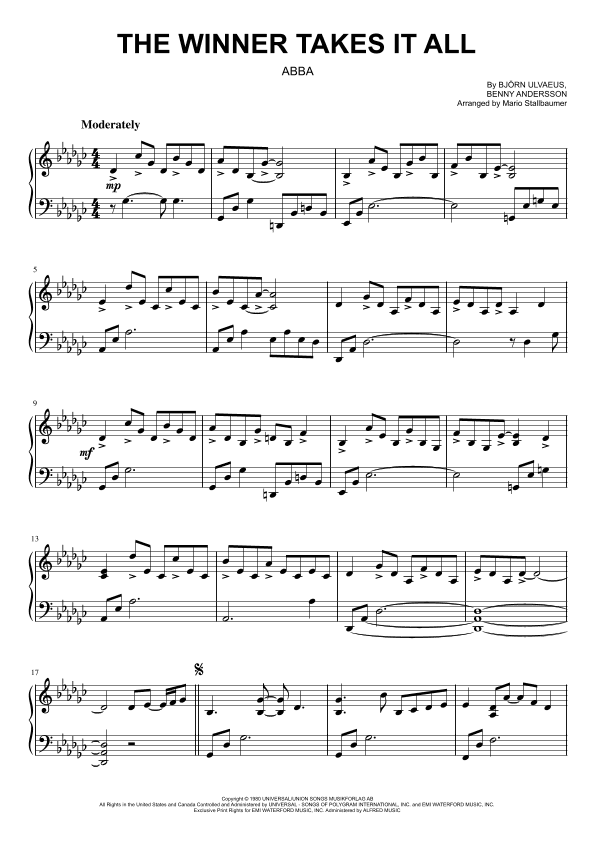 The Winner Takes It All (arr. Mario Stallbaumer)