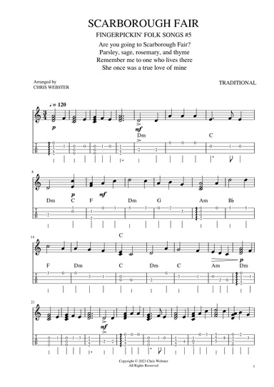 Fingerpickin' Folk Uke #5: Ewan MacColl's Scarborough Fair (arr. Chris Webster)