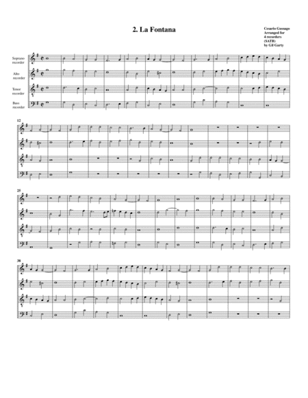 Sonata no.2 a4 (28 Sonate a quattro, sei et otto, con alcuni concerti (1608)) "La Fontana" (arrangem (arr. Gil Garty)