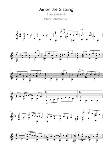 Air on the G string - BWV 1068 - Guitar (arr. Ygor Nunes)