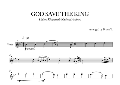 God Save The King (UK National Anthem) (arr. Bruna T.)
