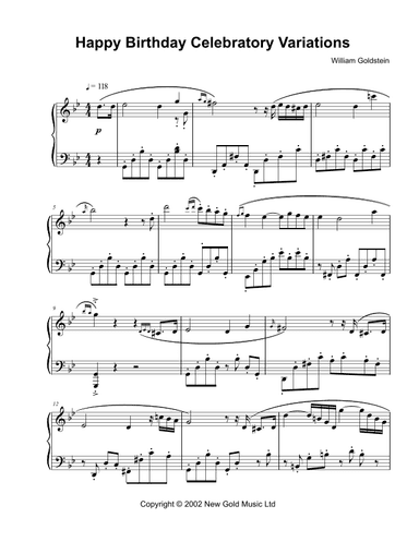 Happy Birthday Celebratory Variations
