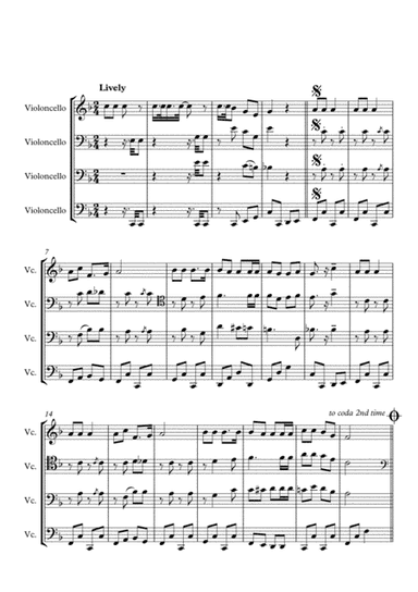 Jingle Bells Cello quartet (arr. Judith Fleet)