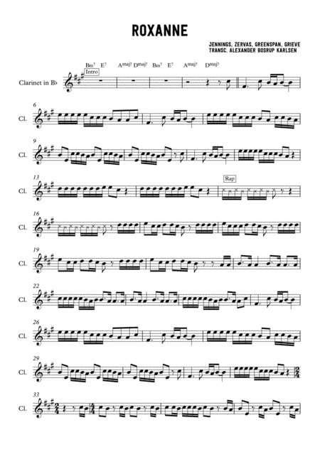 Roxanne (arr. Alexander Bosrup Karlsen)