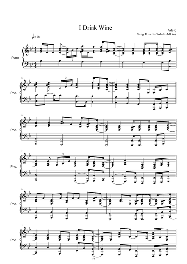 I Drink Wine (arr. Adele Adkins)