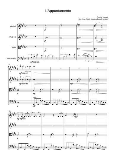 L'appuntamento (sentado A'beira Do Caminho) (arr. Ivan Koncic)
