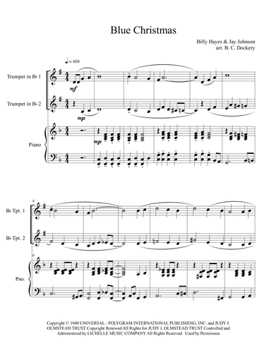 Blue Christmas (arr. B. C. Dockery)