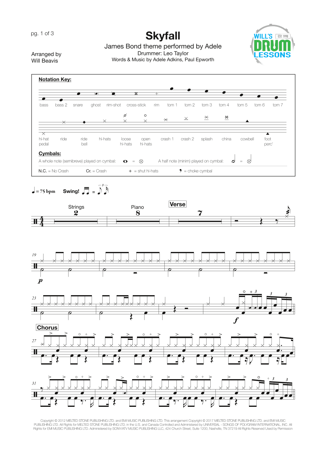 Skyfall (arr. Will Beavis)