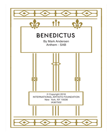 Benedictus  anthem for choir SAB