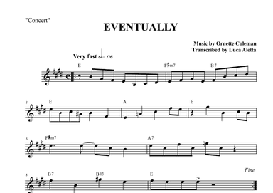 Eventually (arr. Luca Aletta)