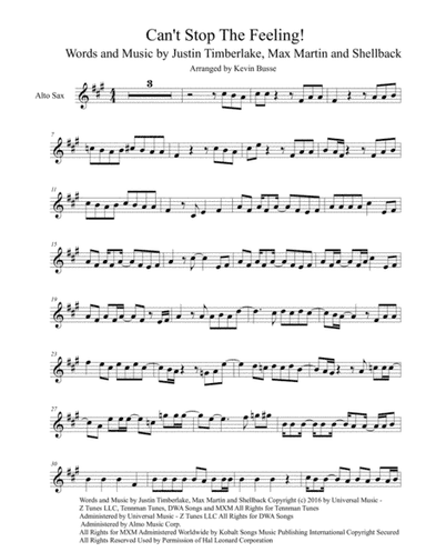 Can't Stop The Feeling  from TROLLS (arr. Kevin Busse)