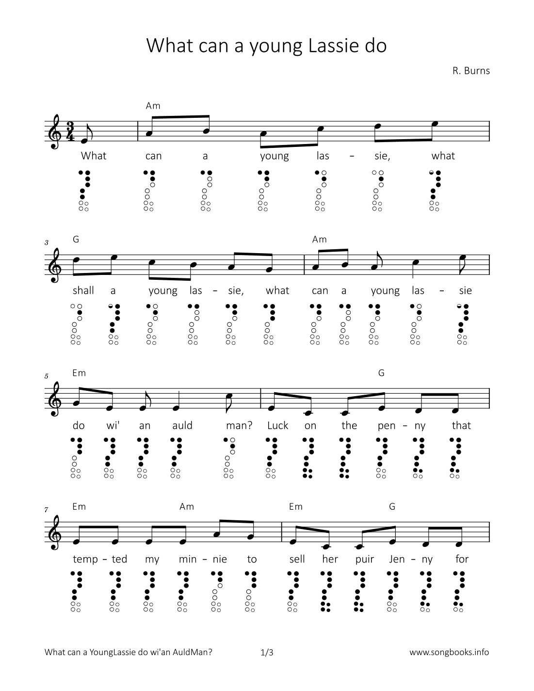 What can a young Lassie do (arr. songbooks.info)