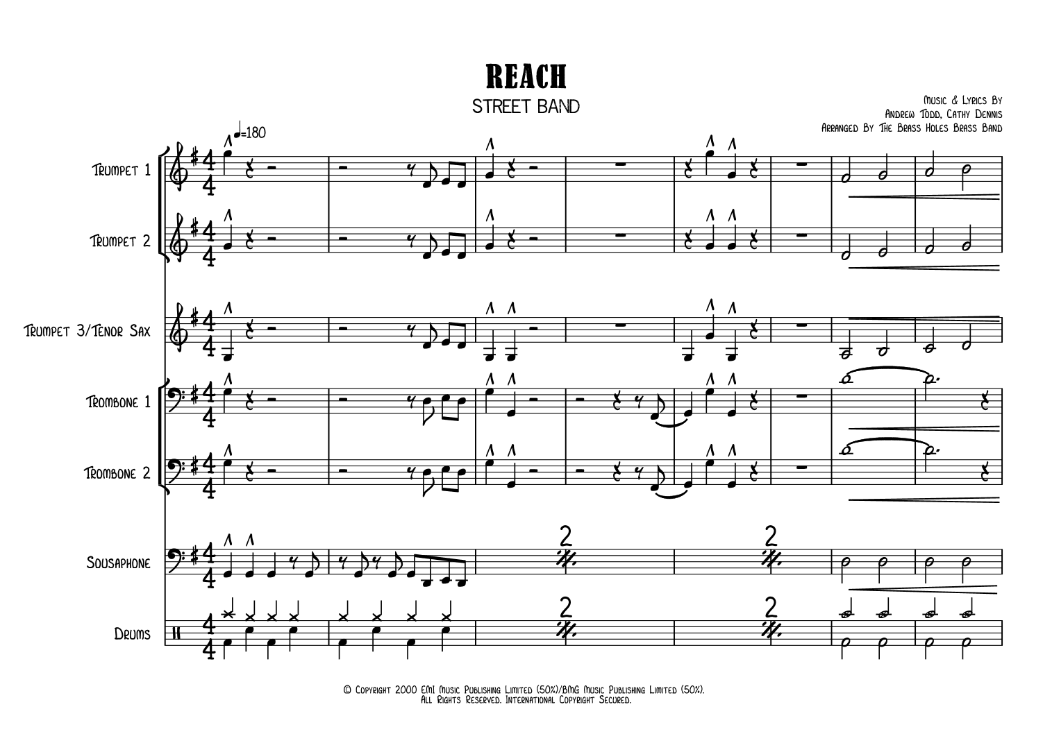 Reach (arr. The Brass Holes Brass Band)