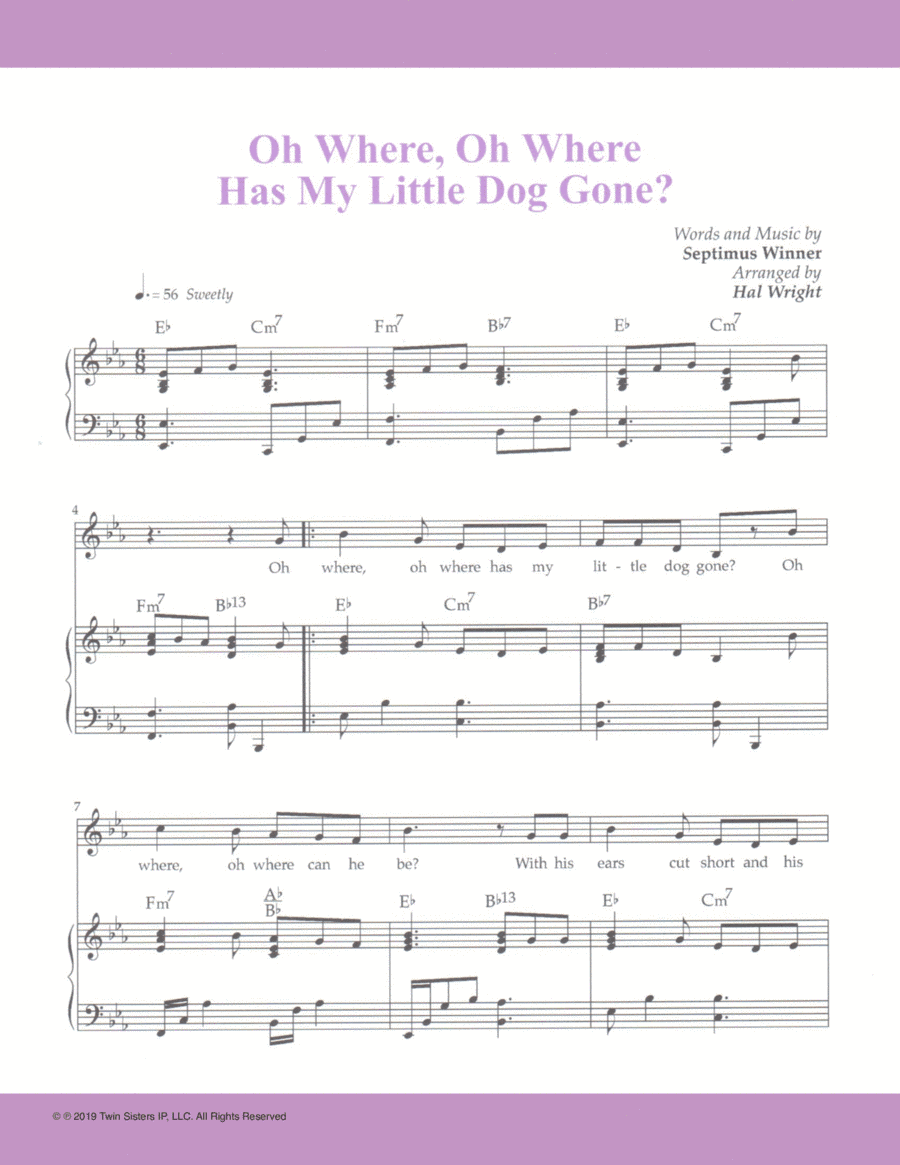 Oh, Where Oh Where Has My Little Dog Gone? (arr. Hal Wright)