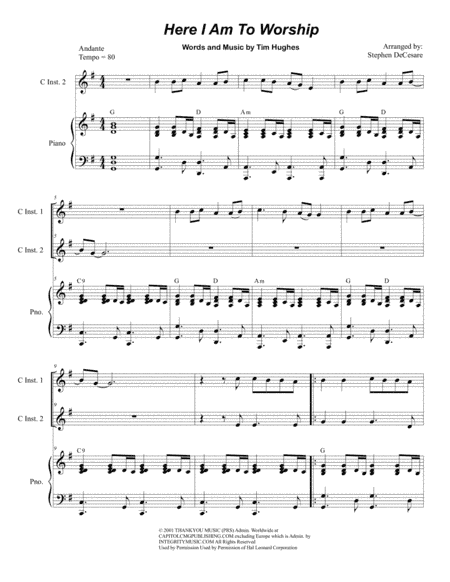 Here I Am To Worship (arr. Stephen DeCesare)