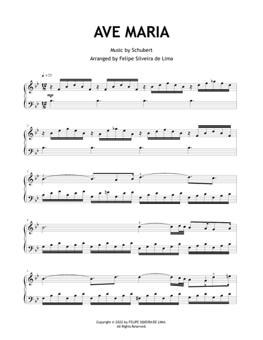 Ave Maria (Easy/Basic Level) (arr. Felipe Silveira de Lima)