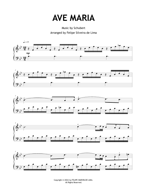 Ave Maria (Easy/Basic Level) (arr. Felipe Silveira de Lima)