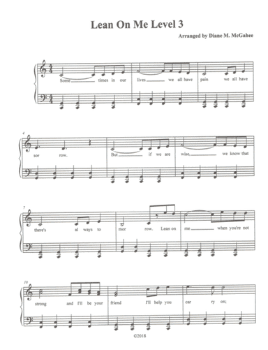 Lean On Me (arr. Diane M. McGahee)