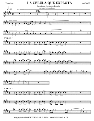La Celula Que Explota (arr. Jorge Juárez)
