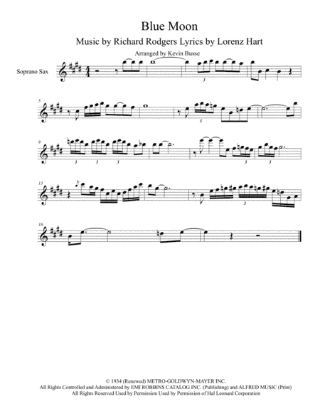 Blue Moon (arr. Kevin Busse)