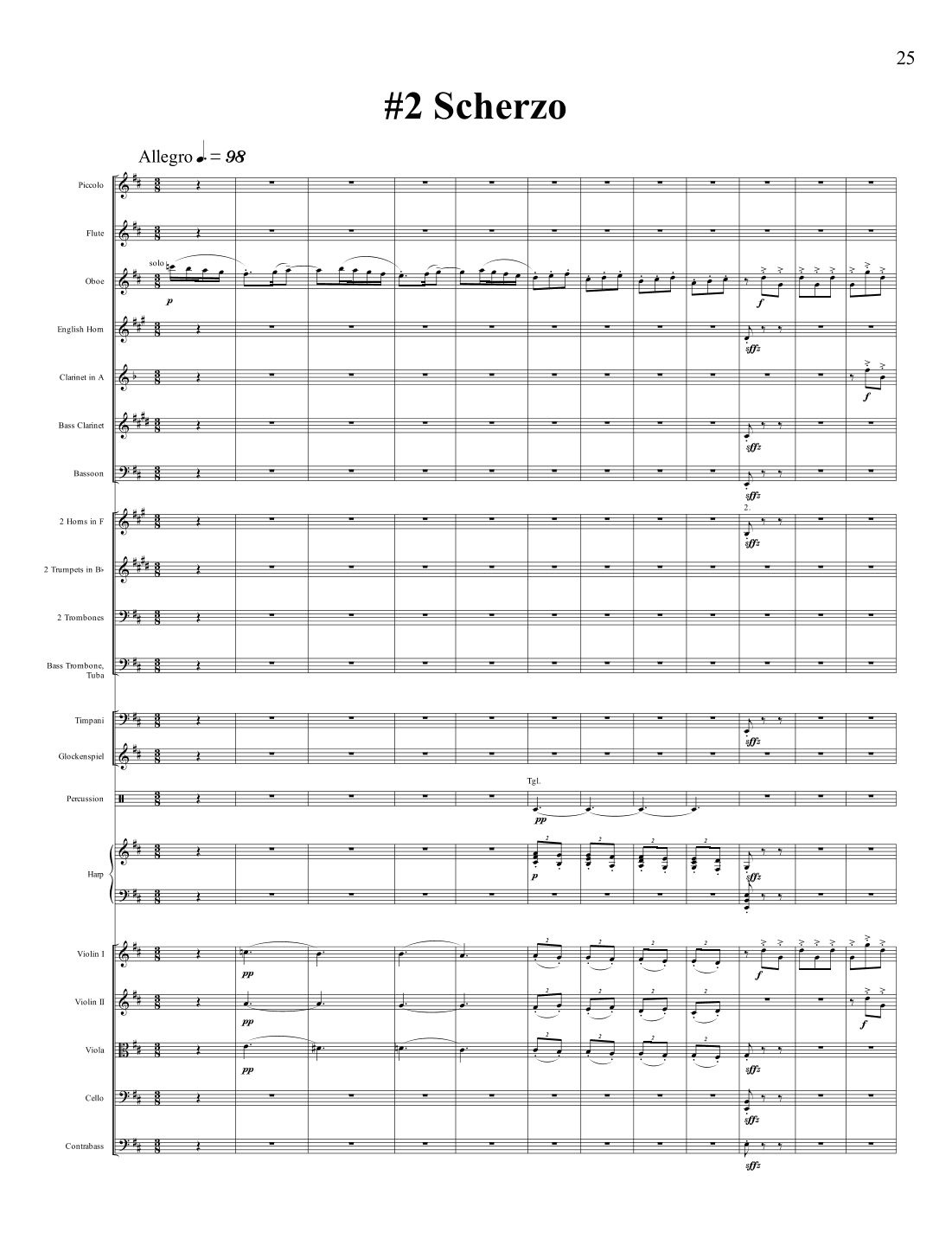 S. Rachmaninov - "Scherzo", #2, Op. 11, Orchestrated by A. Leytush - Score Only