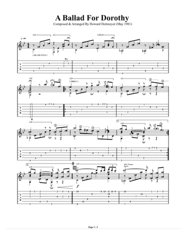 A Ballad for Dorothy